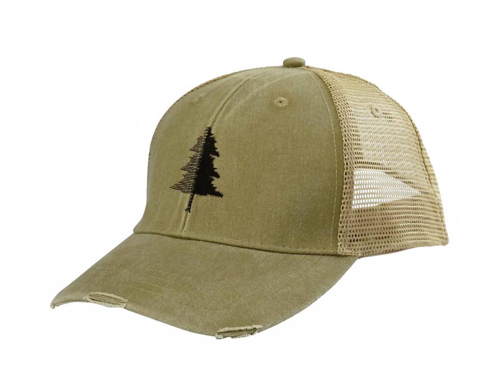 NEW BLACK LANTERN men's split tree trucker hat in green